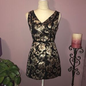 IINA  FOIL FLORAL DRESS